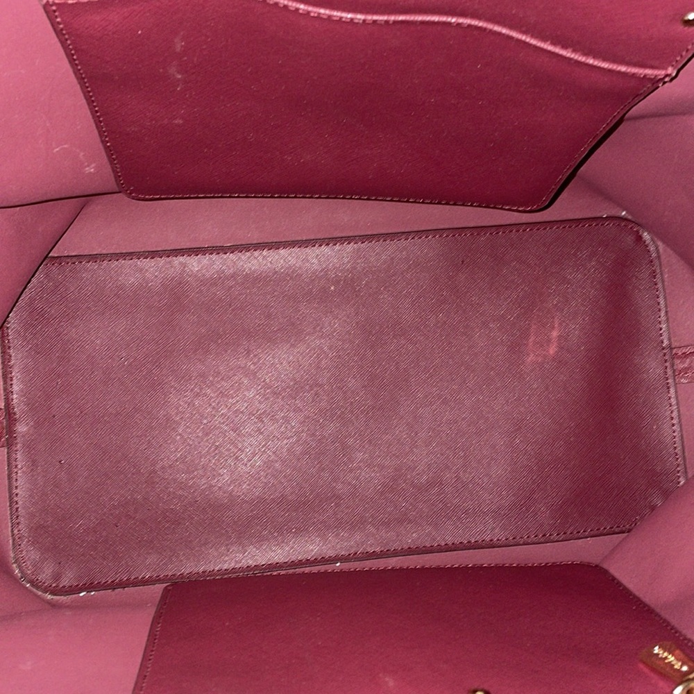 Michael Kors Jet Set Travel Bag/Tote Purse Burgundy - Picture 10 of 14